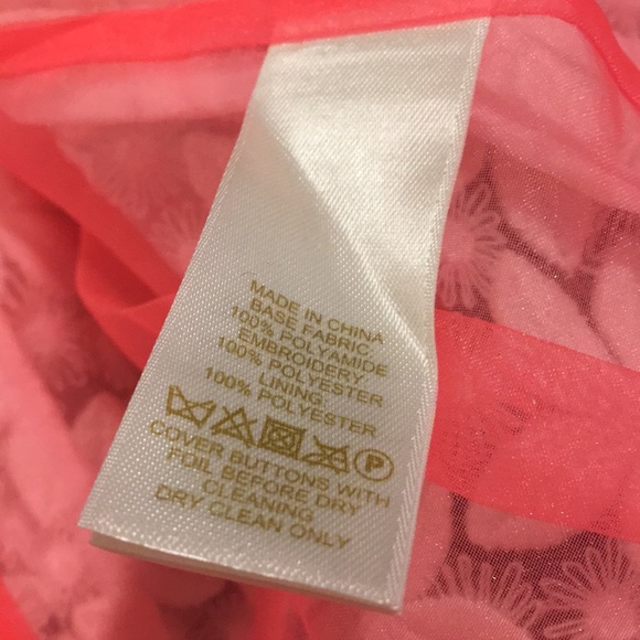 Kate Spade Embroidered Daisy Franny Coat White Pink - Picture 9 of 12